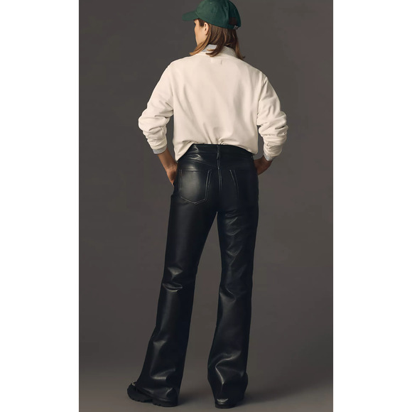 NWT Citizens of Humanity High-Rise Black Leather Pants - 29 waist - Picture 3 of 5